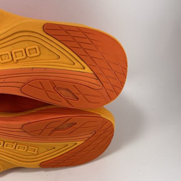 Topo Ultrafly 5 Running Shoes Mens Size 11.5 Orange Mango Knit Athletic Low - Picture 9 of 11